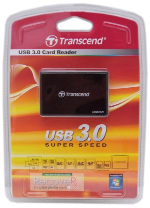 Leitor de Cartão de Memória USB 3.0 Transcend (Compact Flash, SDHC, SDXC, SD, microSD, Memory Stick, Smartmedia e outros)