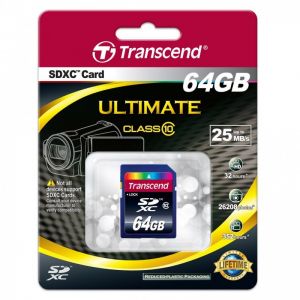 Cartão de Memória SDXC 64GB Classe 10 Ultimate Transcend - Super Rápido, Alto Desempenho!