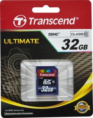 Cartão de Memória SDHC 32GB Classe 10 Ultimate Transcend - Super Rápido, Alto Desempenho!