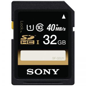 Cartão de Memória SDHC 32GB Classe 10 UHS-1 Sony p/ NEX-F3 NEX-3N NEX-5R Cyber-shot WX300 e outras