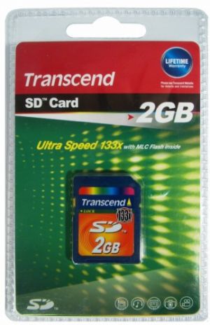 Cartão de Memória SD 2GB 133x Transcend