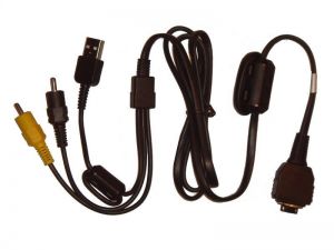 Cabo Compativel com VMC-MD1 de Audio, Video (AV) e USB para Câmeras Sony série W, T e outras