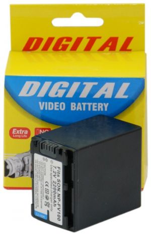 Bateria Compatível com Sony NP-FV100 - Longa Duração (p/ Handycam DCR-SR68, SX85, CX160, CX300 e outras)