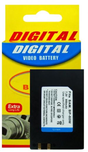 Bateria Compatível com Samsung IA-BP80W para filmadoras Samsung SC-D381, SC-D382, SC-D383, SC-D385