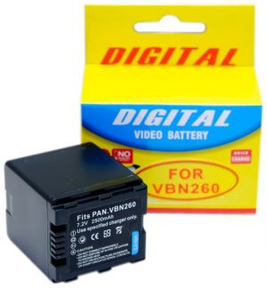 Bateria Compatível com Panasonic VW-VBN260 longa duração p/ X900 X910 X920 SD900 HS900 TM900 e outras