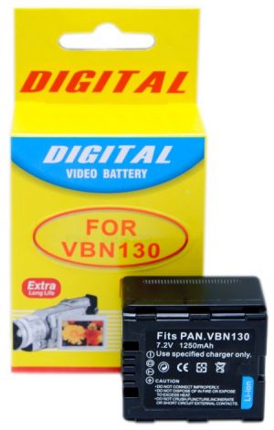 Bateria Compatível com Panasonic VW-VBN130 (p/ HDC-SD600, SD800, SD900, HS900, TM900 e outras)