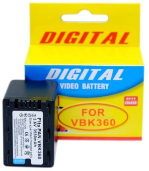 Bateria Compatível com Panasonic VW-VBK360 longa duração p/ TM40,TM60,TM80,TM90, HS80 e outras