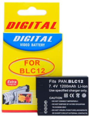Bateria Compatível com Panasonic DMW-BLC12, DMW-BLC12E (p/ Lumix DMC-FZ200 FZ1000 GH2 G5 G6 e outras)