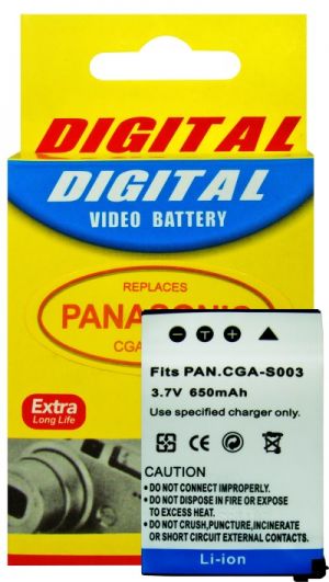 Bateria Compatível com Panasonic CGA-S003, CGA-S003A, VW-VBA05