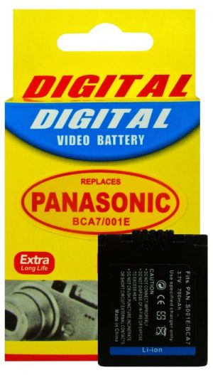 Bateria Compatível com Panasonic CGA-S001, CGA-S001E, CGR-S001, DMW-BCA7