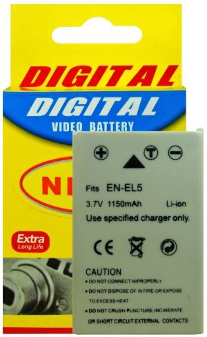 Bateria Compatível com Nikon EN-EL5 (para Coolpix P530, P520, P510, P500, P100, P90, P80 e outras)
