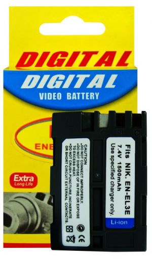 Bateria Compatível com Nikon EN-EL3e, EN-EL3a, EN-EL3 (para D80, D90, D200, D300, D700 e outras)