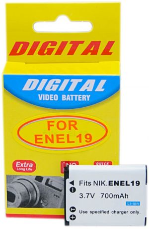 Bateria Compatível com Nikon EN-EL19 (p/ Coolpix S100, S2500, S2600, S3100, S3200, S3300, S4100, S4150 e outras)