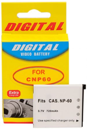 Bateria Compatível com Casio NP-60 (p/ Exilim EX-S10, S12, EX-FS10, EX-Z29,Z80,Z85,Z90 e outras)