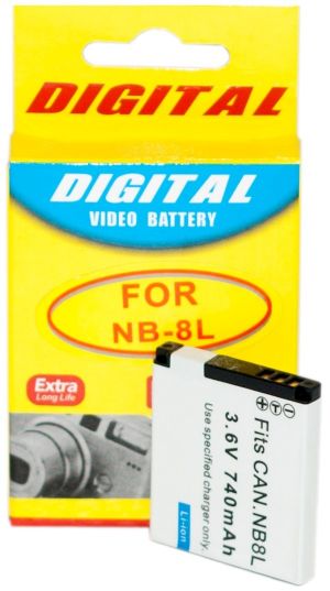 Bateria Compatível com Canon NB-8L p/ PowerShot A2200, A3000 IS, A3100 IS, A3300 IS e outras.