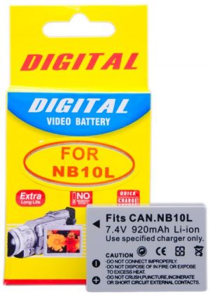 Bateria Compatível com Canon NB-10L (p/ PowerShot SX40 SX50 SX60 HS, G1 X, G15, G16 e outras)