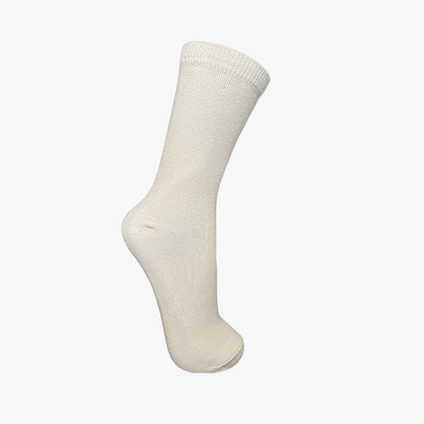 Meia Cano Alto Lisa Bege