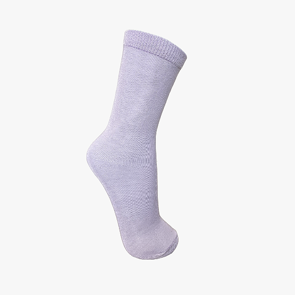 Meia Cano Alto Lisa Lilás