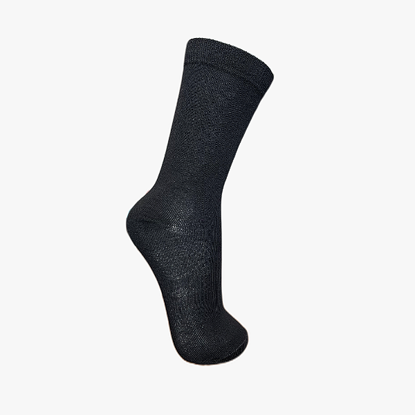 Meia Cano Alto Lisa Preta