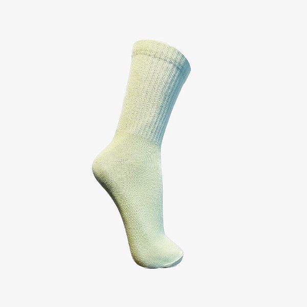 Meia Cano Alto Canelada Verde Abacate