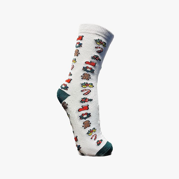 Meia Cano Alto Enfeites de Natal