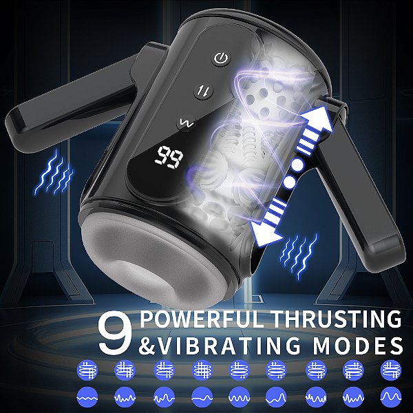 Masturbador Masculino Automático com Sucção e Movimento Telescópico – Recarregável USB
