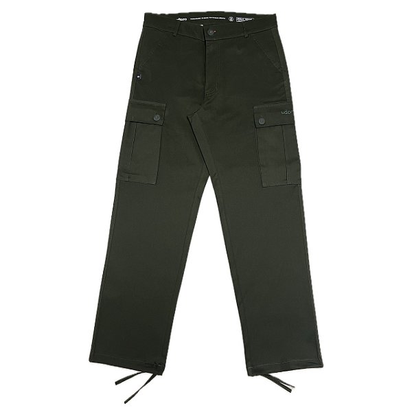 Calça Hábito Cargo Botton Verde