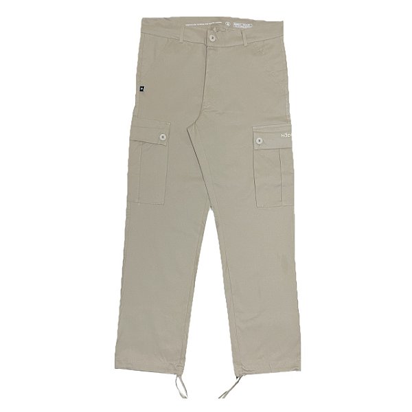 Calça Hábito Cargo Botton Bege