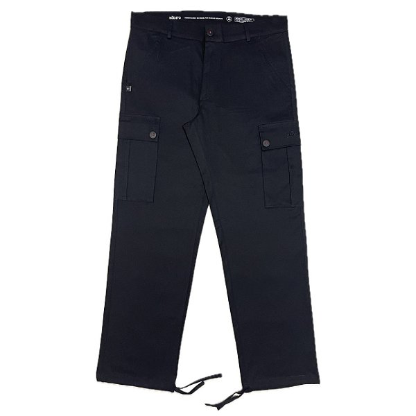 Calça Hábito Cargo Botton Preta
