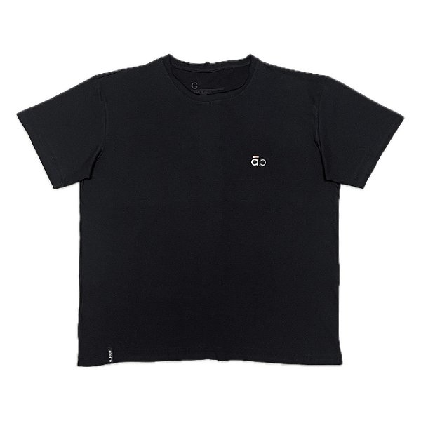 Camiseta Hábito Estruturada Logo AB Preta