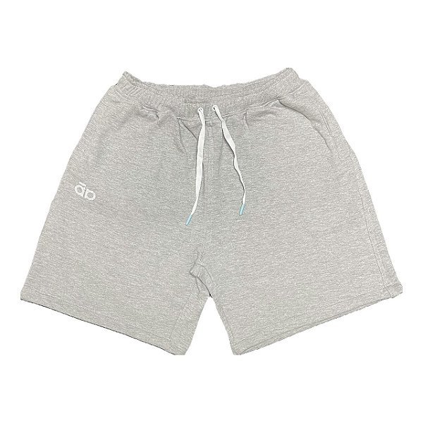 Bermuda Hábito Micro Ponto Moletom Cinza Mescla