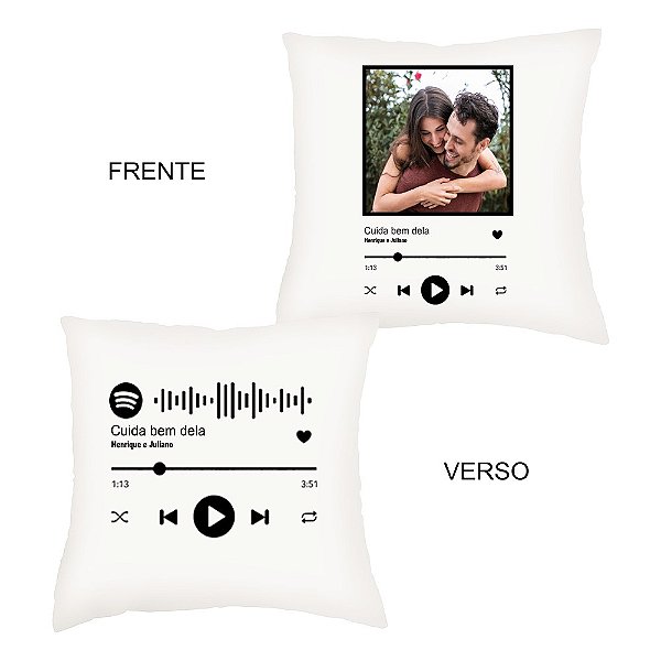 Almofada Personalizada Spotify Com Foto