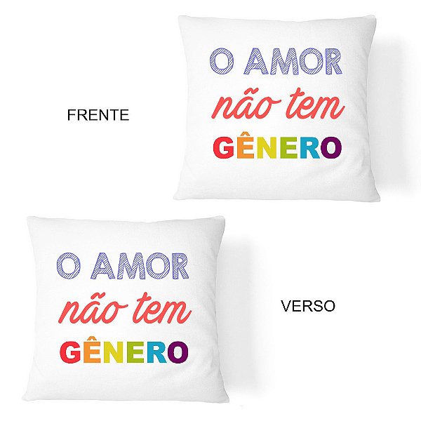 Almofada LGBT Amor Não Tem Gênero