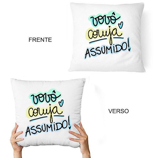 Almofada Vovô Coruja Assumido - Presente/Avô/Avós