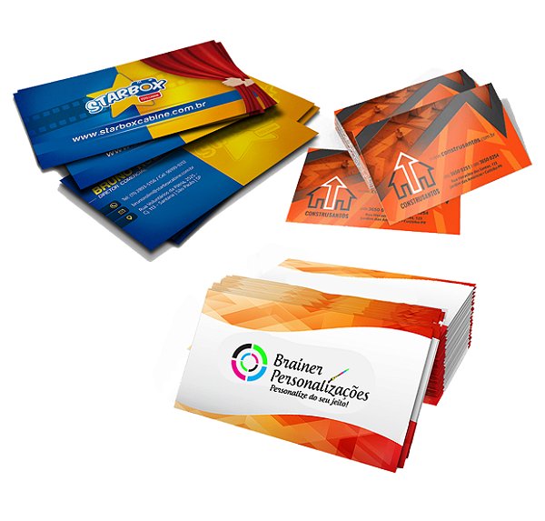 Cartões de Visita Com sua Estampa Personalizada - 500 unidades