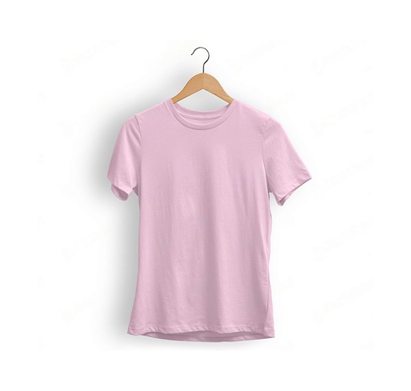 Camiseta Unissex Rosa Bebê 100% Poliéster