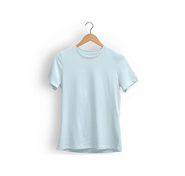 Camiseta Unissex Azul Bebê 100% Poliéster