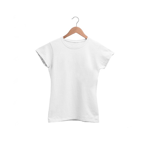 Camiseta Branca Baby Look 100% Poliéster