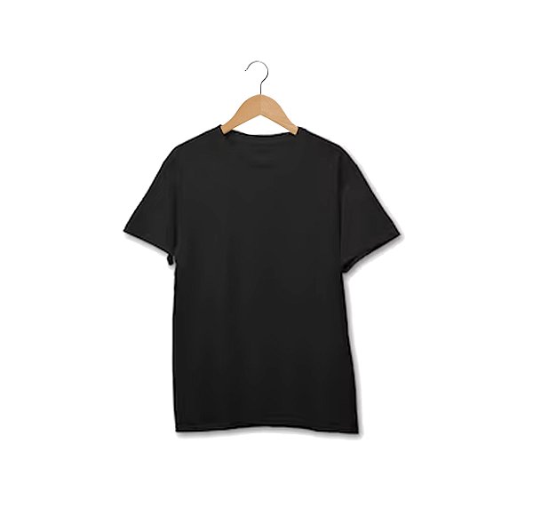 Camiseta Preta Plus Size 100% Poliéster