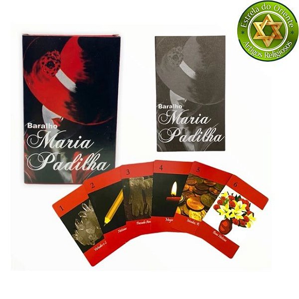 Baralho Tarot Pomba Gira Maria Padilha com 36 cartas + Manual Explicando cada carta