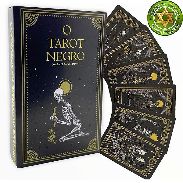 O Tarot Negro 22 Cartas E Manual Tarot Negro Marselha