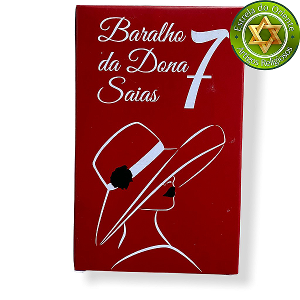Baralho Dona Sete 7 Saias 36 Cartas E Livreto Explicativo 7 saias Vermelho