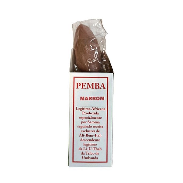 Pemba Marrom na Caixa Giz Para Riscar Pontos Ritual Umbanda Candomblé