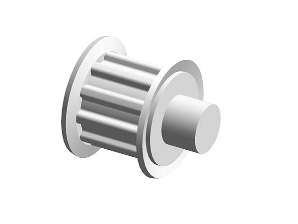POLIA IND. T5 10 DENTES PARA CORREIA DE 10MM TIPO 6F EM ALUMÍNIO