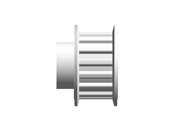 POLIA IND. T5 15 DENTES PARA CORREIA DE 10MM TIPO 6F EM ALUMÍNIO