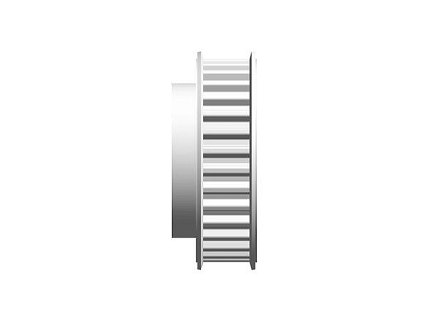 POLIA IND. T5 32 DENTES PARA CORREIA DE 10MM TIPO 6F EM ALUMÍNIO