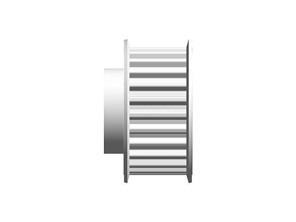 POLIA IND. T5 25 DENTES PARA CORREIA DE 16MM TIPO 6F EM ALUMÍNIO ✅