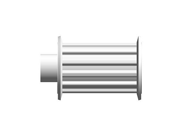 POLIA IND. T5 12 DENTES PARA CORREIA DE 25MM TIPO 6F EM ALUMÍNIO ✅