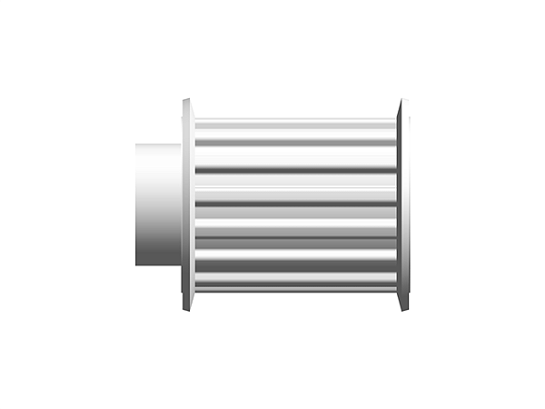 POLIA IND. T5 15 DENTES PARA CORREIA DE 25MM TIPO 6F EM ALUMÍNIO ✅