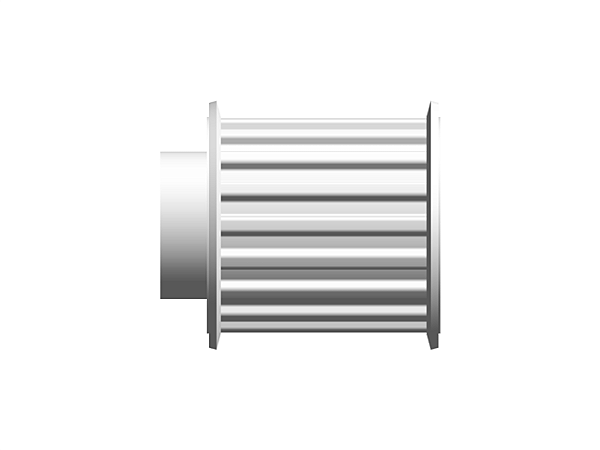 POLIA IND. T5 18 DENTES PARA CORREIA DE 25MM TIPO 6F EM ALUMÍNIO